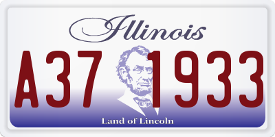 IL license plate A371933