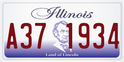 IL license plate A371934