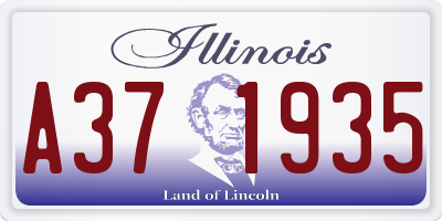 IL license plate A371935