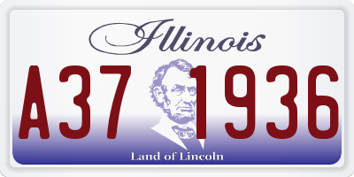 IL license plate A371936