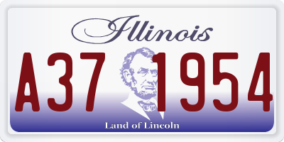 IL license plate A371954