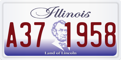 IL license plate A371958