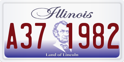 IL license plate A371982
