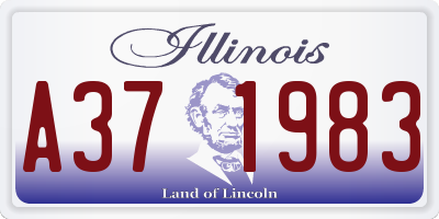 IL license plate A371983