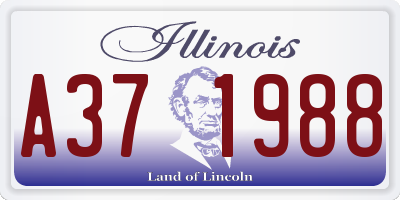 IL license plate A371988
