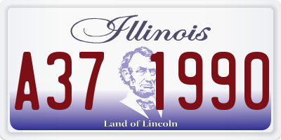 IL license plate A371990