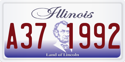 IL license plate A371992