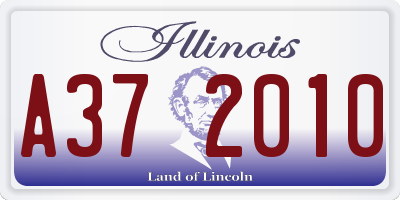 IL license plate A372010