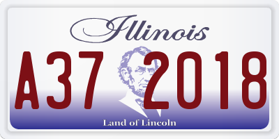 IL license plate A372018