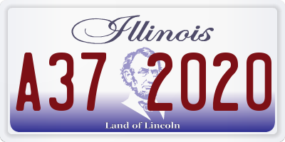 IL license plate A372020