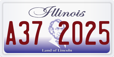 IL license plate A372025