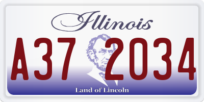 IL license plate A372034