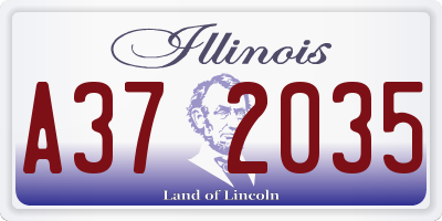 IL license plate A372035