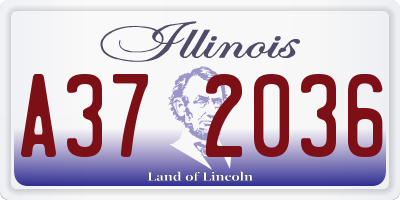 IL license plate A372036