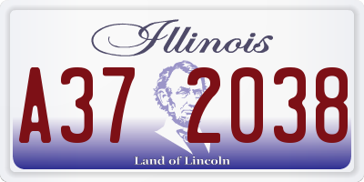 IL license plate A372038