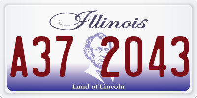 IL license plate A372043