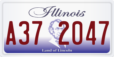 IL license plate A372047