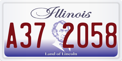 IL license plate A372058