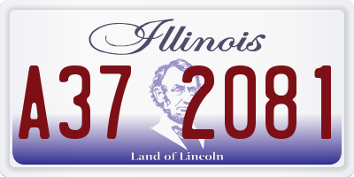 IL license plate A372081