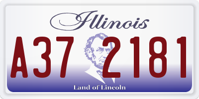 IL license plate A372181