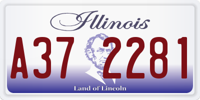 IL license plate A372281