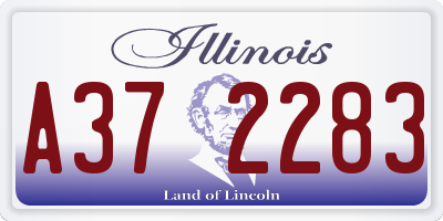 IL license plate A372283