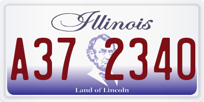 IL license plate A372340