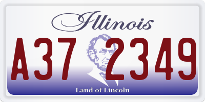 IL license plate A372349