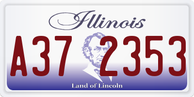 IL license plate A372353