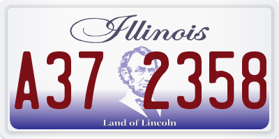 IL license plate A372358