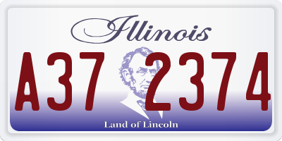 IL license plate A372374