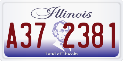 IL license plate A372381