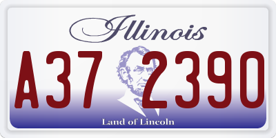 IL license plate A372390