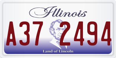 IL license plate A372494