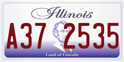 IL license plate A372535
