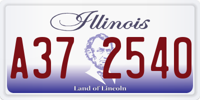 IL license plate A372540