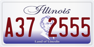 IL license plate A372555
