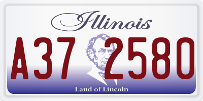 IL license plate A372580