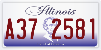 IL license plate A372581