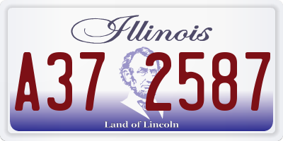 IL license plate A372587