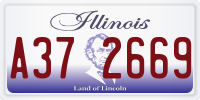 IL license plate A372669