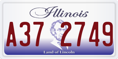 IL license plate A372749