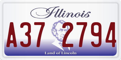 IL license plate A372794