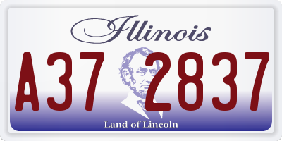 IL license plate A372837