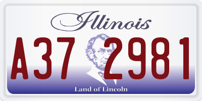 IL license plate A372981