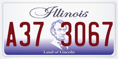 IL license plate A373067