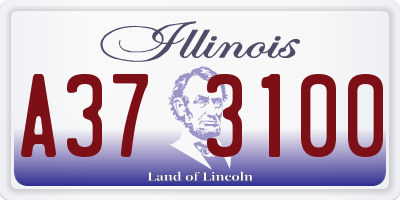 IL license plate A373100