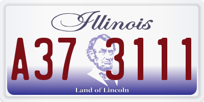 IL license plate A373111