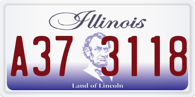 IL license plate A373118