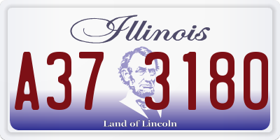IL license plate A373180